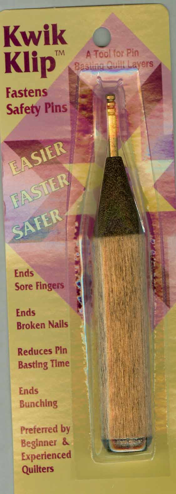 this is a terrific little tool for pin basting quilt layers it ends 